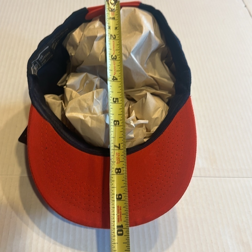 NWT Patriots baseball The Supreme Cap red blue w logo as shown one size fits all - Picture 7 of 8